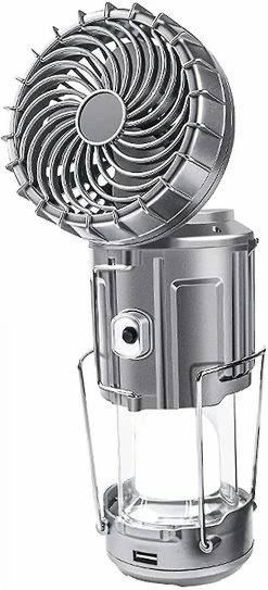 Mysight Lanterne De Camping Solaire 6 En 1 Avec Ventilateur Led Hiking Light Lampe De Pêche En Plein Air Portable