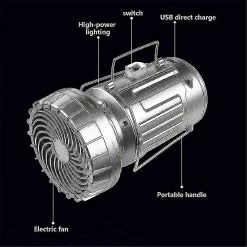 Mysight Lanterne De Camping Solaire 6 En 1 Avec Ventilateur Led Hiking Light Lampe De Pêche En Plein Air Portable -Glass Vases Boutique de vente 846423476 max