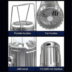 Mysight Lanterne De Camping Solaire 6 En 1 Avec Ventilateur Led Hiking Light Lampe De Pêche En Plein Air Portable -Glass Vases Boutique de vente 846423601 max