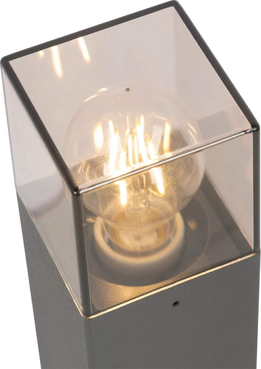 QAZQA Danemark - Lampe D'extérieur Sur Pied Moderne | Lampadaire D'extérieur - 1 Lumière - H 50 Cm - Gris Foncé - Éclairage Extérieur 3 QAZQA Danemark - Lampe D'extérieur Sur Pied Moderne | Lampadaire D'extérieur - 1 Lumière - H 50 Cm - Gris Foncé - Éclairage Extérieur – Image 3