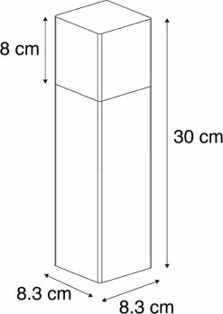QAZQA Danemark - Lampe D'extérieur Sur Pied Moderne | Lampadaire Pour Extérieur - 1 Lumière - H 30 Cm - Wit - Éclairage Extérieur -Glass Vases Boutique de vente 852x1200