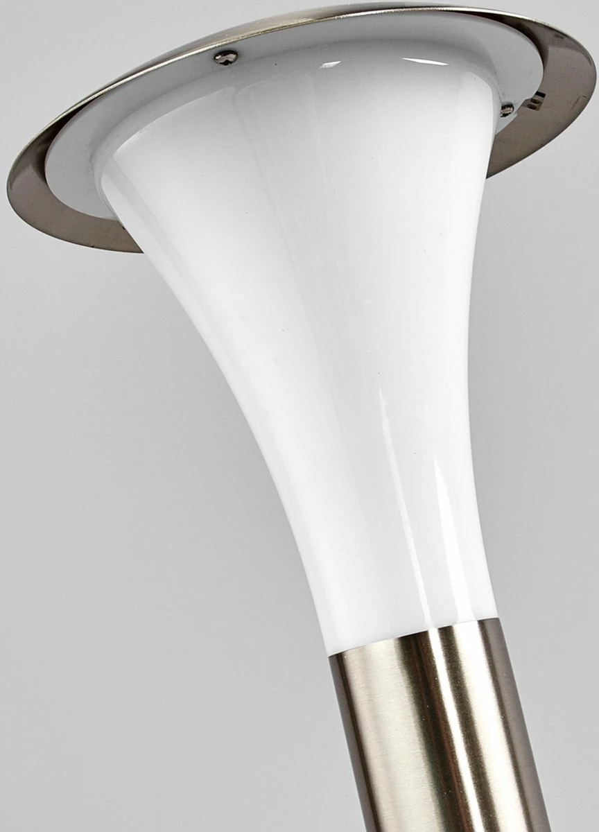 Lindby - Lampe D'extérieur - 1lumière - Acier Inoxydable, Polycarbonate - H: 80 Cm - E27 - Acier Inoxydable, Blanc Opale 6 Lindby - Lampe D'extérieur - 1lumière - Acier Inoxydable, Polycarbonate - H: 80 Cm - E27 - Acier Inoxydable, Blanc Opale – Image 6