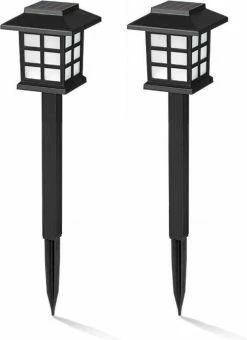 Lampe De Jardin Solar Homèlle Avec Capteur De Nuit - Éclairage De Jardin à L'énergie Solaire - Éclairage Extérieur - LED - Wit - Étanche IP65 - Lampe D' Extérieur - Éclairage De Chemin