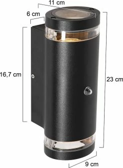 Lampe D'Extérieur Moderne - Steinhauer - Glas - Moderne - LED - L: 90cm - Pour Extérieur - Salon - Salle à Manger - Zwart -Glass Vases Boutique de vente 880x1200