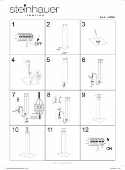 Lampe D'Extérieur Moderne - Steinhauer - Plastique - Moderne - E27 - L: 14cm - Pour Extérieur - Salon - Salle à Manger - Zwart -Glass Vases Boutique de vente 881x1200