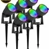 Realight Eclairage De Jardin LED RGB - Spots De Jardin - Lampes D'extérieur - Eclairage Extérieur Applique - Lampe D'extérieur - 6 Pièces