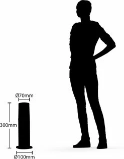 Lucande - Lampe Sur Pied - 1lumière - Aluminium, Polycarbonate - H: 30 Cm - E14 - Anthracite, Blanc -Glass Vases Boutique de vente 940x1200