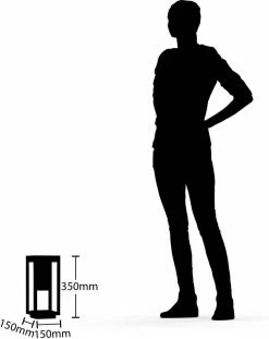 Lindby - Lampe Sur Pied - 1 Lumière - Aluminium, Plastique - H : 35 Cm - E27 - Gris Foncé -Glass Vases Boutique de vente 952x1200 1