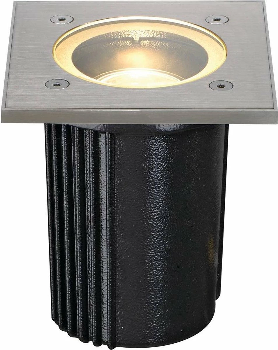 SLV DASAR EXACT GU10, Lampe Encastrée Au Sol, Carrée, Acier Inoxydable 316, Max.35W, IP67 2 SLV DASAR EXACT GU10, Lampe Encastrée Au Sol, Carrée, Acier Inoxydable 316, Max.35W, IP67 – Image 2