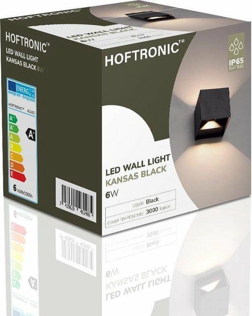 HOFTRONIC™ Lampe D'extérieur / Applique LED Zwart - 3 Pièces - Cube éclairant Des Deux Côtés - IP65 - Cube Kansas - 6 Watt - Lampe Carrée Adaptée à L'intérieur Et à L'extérieur 16 HOFTRONIC™ Lampe D'extérieur / Applique LED Zwart - 3 Pièces - Cube éclairant Des Deux Côtés - IP65 - Cube Kansas - 6 Watt - Lampe Carrée Adaptée à L'intérieur Et à L'extérieur – Image 16