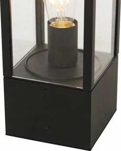 QAZQA Charlois - Lampe D'extérieur LED Smart Sur Pied Design | Lampadaire Pour L'extérieur Avec WiFi - 1 Lumière - H 40 Cm - Zwart - Éclairage Extérieur -Glass Vases Boutique de vente 963x1200 3