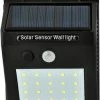 SANS MARQUE Applique Murale Sensor Light - Lampe D'extérieur - Lumière Solaire - LED - Résistant Aux Intempéries
