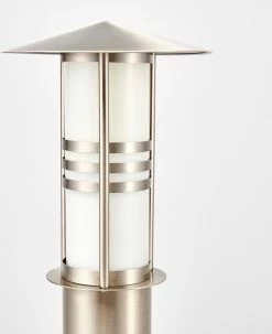 Lindby - Lampe D'extérieur - 1 Lumière - Acier Inoxydable, Verre - H : 40 Cm - E27 - Acier Inoxydable, Opale -Glass Vases Boutique de vente 977x1200